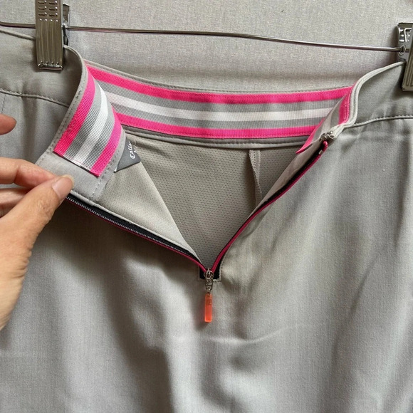 Callaway Opti Dry Grey Pleated Golf  Skirt Skort Sz 10 - Picture 5 of 12